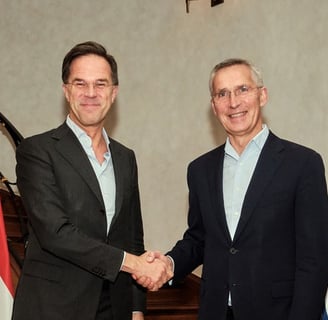 Jens Stoltenberg Welcomes Mark Rutte as NATO Secretary General