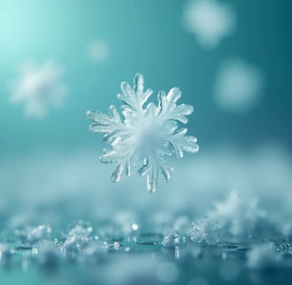 Dry ice Blasting Ice Snowflake