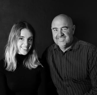 Martin and Samantha Lee Osner – South African fine artists and father-daughter collaborators at Osner Gallery, Cape Town.