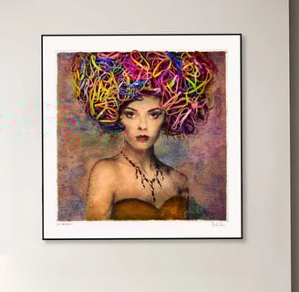 Fine art portrait by Martin Osner – limited edition photographic print with mixed media elements. Osner Gallery, Cape Town.