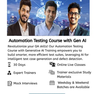 Automation Testing Course with Gen AI Training