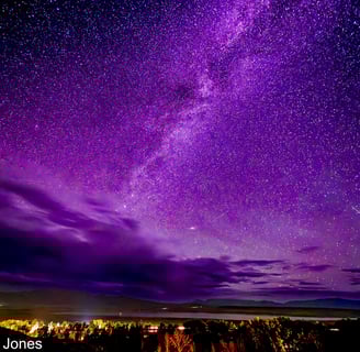 View off the Milky Way from McGee Creek, near Mammoth Lakes, CA, looking toward Crowley Lake