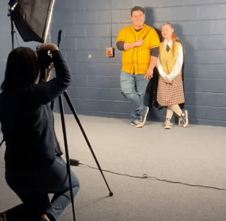 Emily Arndt taking client photos in York, PA