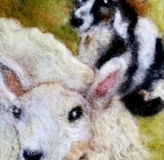 needle felt painting