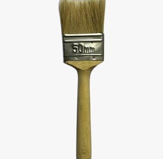 FRP asha brush with a wooden handle