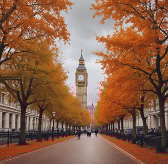 London in the fall season