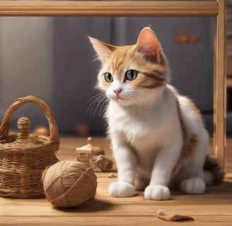 eine katze spielt
