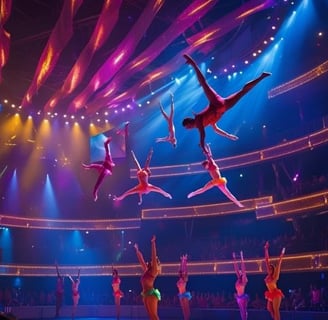cirque du soleil performing in las vegas the show “michael jackson one”