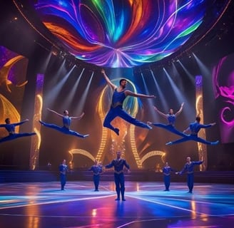 cirque du soleil performing in las vegas the show “michael jackson one”