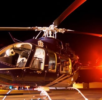 a helicopter that is sitting on the ground