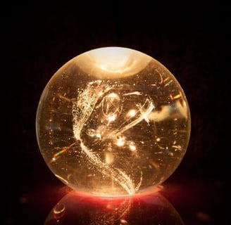 magic - a glowing ball with a glowing light inside
