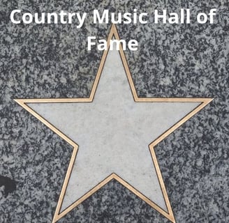 hall of fame - a star is shown in this image, with the words country music hall of fame