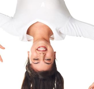 woman upside down
