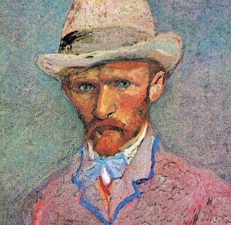 van gogh -a painting of a man with a hat and a hat
