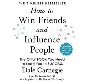 a book cover of how to win friends and influence people