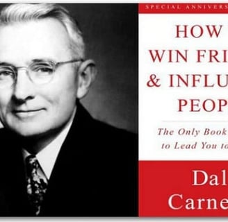 a book cover of how to win friends and influence people