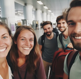 European backpacker en route to Asia