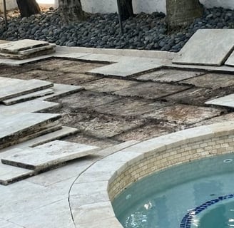 TRAVERTINE PATIO REPAIR BY PSI POWER WASHING 