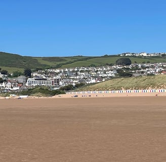 Woolacombe Beach and the beach huts