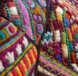 Fragmented, inspired by Afghan textiles