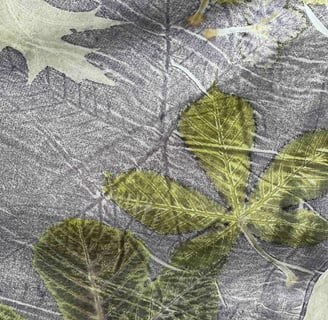 Botanical Print on Silk, detail