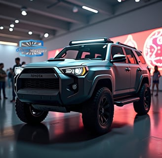 a toyota tacoma is shown in a showroom