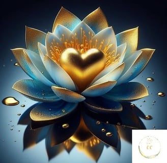 image ia, lotus avec un coeur au centre