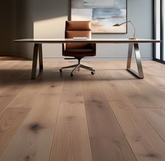 wooden flooring installed in stylish office