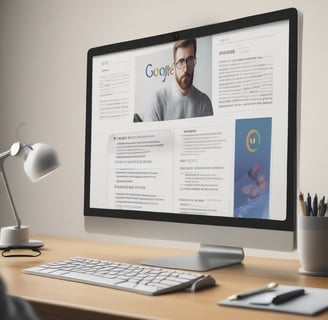 a computer monitor screen showing a man's profile