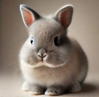 netherland dwarf rabbit sitting