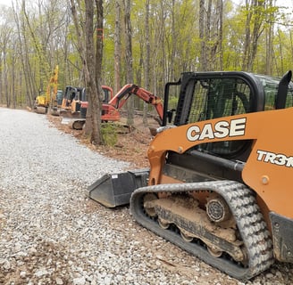 skid steer dozer track Hoe