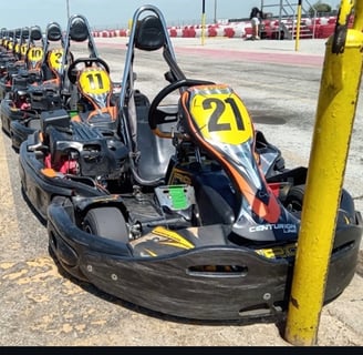 a row of go karts