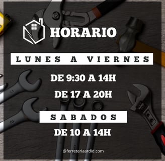 horario comercial de ferreteria comercial ardid