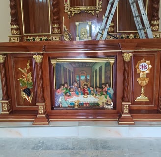 Restauracion Religiosa de muebles religiosos por Kastros, acercamiento