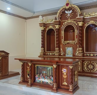 Restauracion Religiosa de muebles religiosos por Kastros, vista diagonal