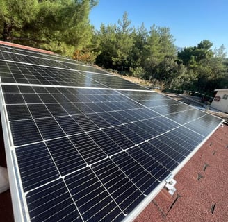 solar modules in rooftop
