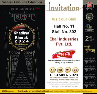 Invitation to our stall at Khadya Khurak 2024