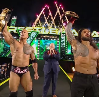 the rock vs Roman Reigns