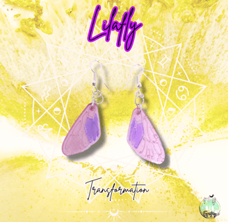 Boucles d'oreilles en forme d'ailes de papillon violettes