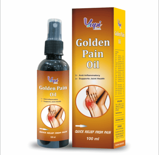 a bottle of golden pain oil