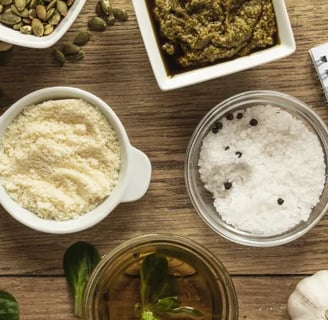 Natural ingredients like herbs and oils for daily skincare and haircare routine