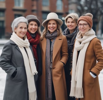 a group of people sitting next to each other