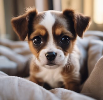 selective focus photography of dog lying on ground