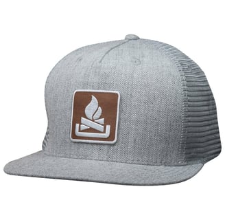 a hat - cap - like hat with a sticker on it