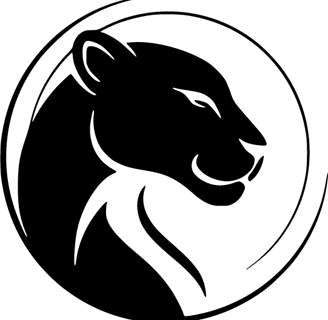 a lioness head in a circle with a lioness