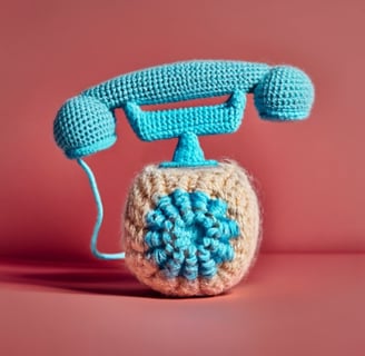 Telefono tejido al crochet 