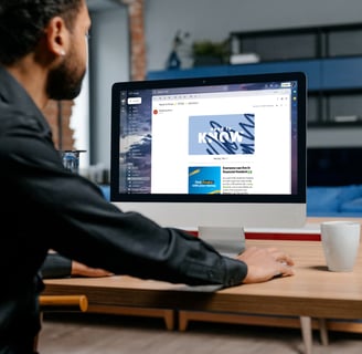 Man looking at computer