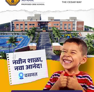 offwhite advertising, offwhite pune, cedar school
