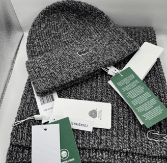 Bonnet Echarpe Lacoste Cadeau noël Noel 2024 
