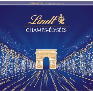  Lindt - Boîte CHAMPS-ÉLYSÉES - Assortiment de Chocolats au Lait, Noirs et Blancs – Idéal pour Noël,